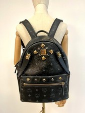 Sac à dos MCM en cuir noir 2