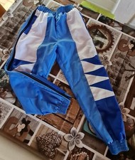 pantalon sport bleu et blanc imperméable enfant unisexe - taille 8 ans