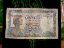 Billet LA PAIX de 500 anciens francs 1940 -J 23 - 