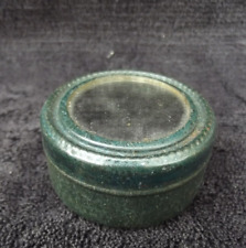 ancienne petite boîte en tôle miroir boîte à mouches pilulier