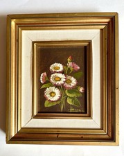 Tableau Vintage, Fleurs Peintre Alsacien, Huile