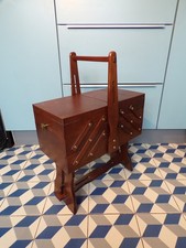 TRAVAILLEUSE-DESIGN 50 60 70 Boîte à ouvrage couture-anse-vintage-scandinave