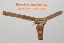 1/6 Battle Gear Toys 419 01 Holster Cuir Conchos Marron Clair - Western Sideshow