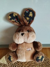 Peluche doudou lapin marron