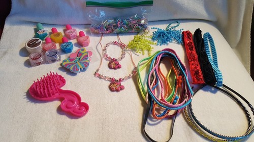 Girls hair bands nail polish - hair,