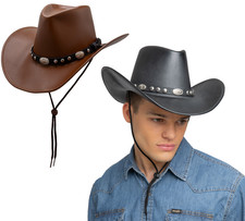 Texan de Luxe Simili Cuir Noir