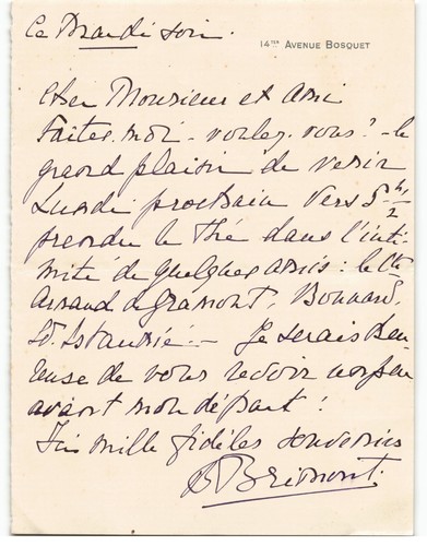 Renée brimont lettre - renée,