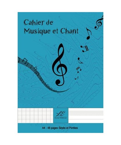 Cahier musique chant - musique, et