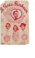 Partition  "  Le Porte Bonheur " Jacques Hélian , Zappy Max . Musique et Paroles