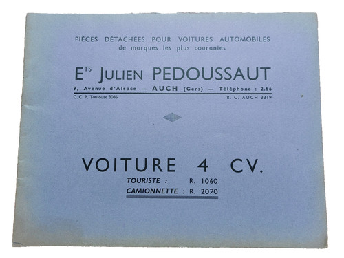 Voiture 4cv renault touriste - renault,