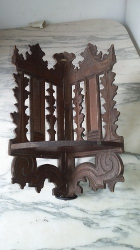 Ancienne etagere bois sculpte - ancienne,