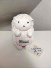 Peluche/Doudou Hérisson Blanc Rayé Rose Yeux Nez Gris 20cm - Tartine Et Chocolat