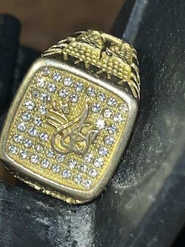 Bague sceau carats pavé - sceau, or