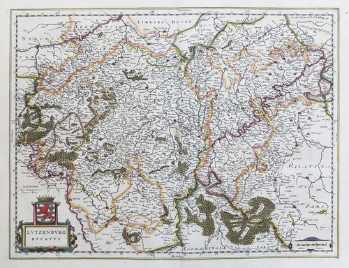 Luxembourg carte gravure - gravure, blaeu