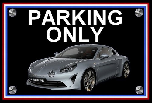 Plaque parking only - parking, alpine