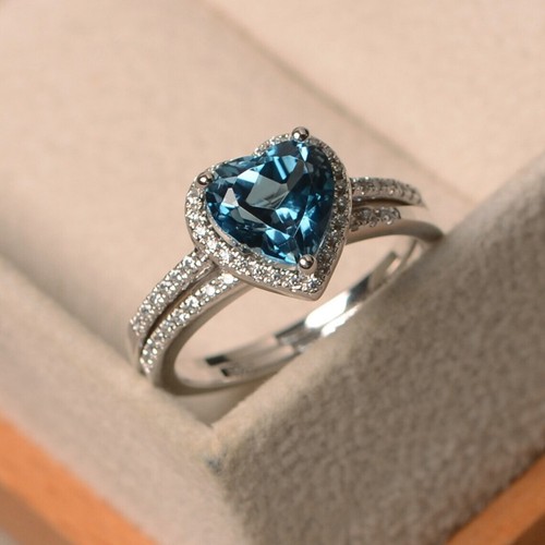 925 bague argent - bague, topaze