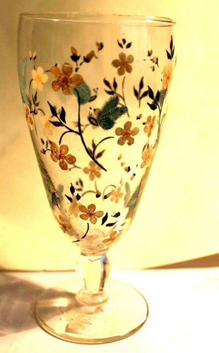 Verre emaille pied grand - verre,