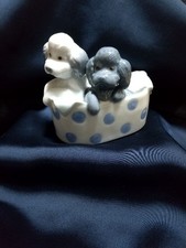 Lladro NAO Double Poodles Élégant Gracieux Habillé de Luxe Espagne Figurine