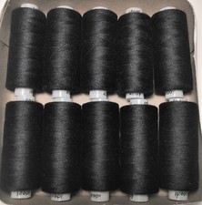 Lot 10x bobines de fil à coudre / 366m / 40/2 / noir