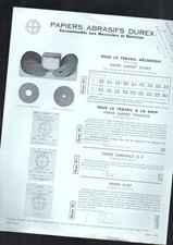 vieux papier feuille publicitaire ancienne papier de verre abrasif durex garnet