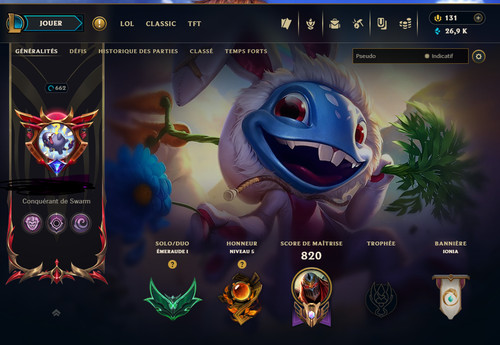 Compte league legend e1 - of,