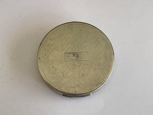 Ancien petit poudrier - petit, rond