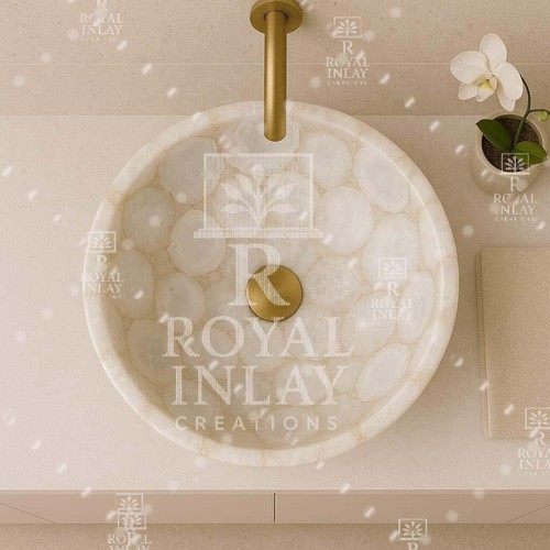 Lavabo quartz blanc - quartz,