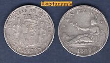 Espagne 2 Pesetas 1870 Argent