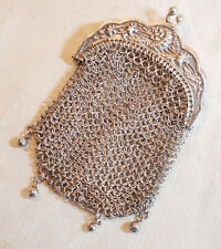 Belle bourse mailles en argent