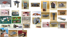 Modélisme ferroviaire (HO + N) maquettes à découper.