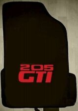 Tapis de sol en velours pour Peugeot 205 GTI  noir/rouge