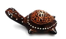 Magnet aimant tortue en bois et coquille d'oeuf déco frigo cuisine artisanat 