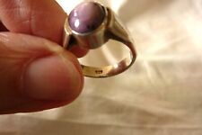 Bague en argent massif 925 avec saphir étoilé