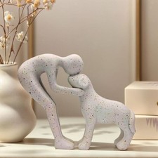 Statue Homme et Chien En