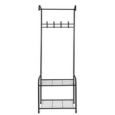 Meuble d'Entrée Vestiaire "2 Niveaux" 170cm Noir