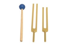 Neuf Or Haut Om Tuning Fourche Ohm 2 PC Kit + Maillet Pour Relax Meditate Heal