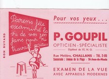 Buvard - P. GOUPIL opticien CHALLANS