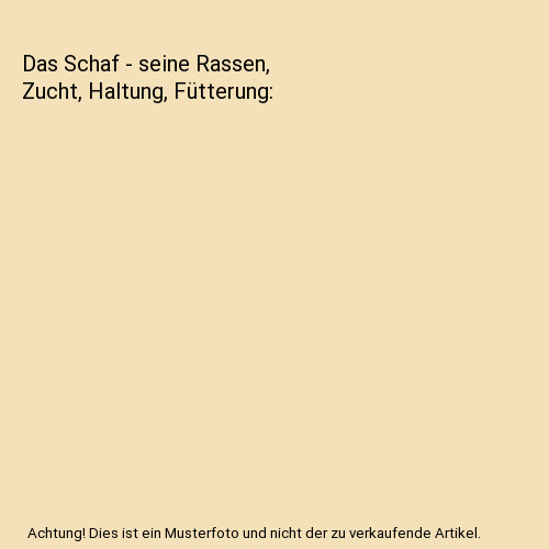 Das schaf seine rassen - das,