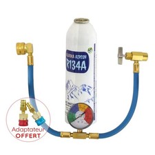 🇨🇵 Kit 500g recharge R134a R134 R12 Gaz clim  Auto + Adaptateur Voiture 🇨🇵