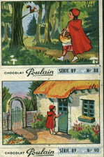 Image ancienne chocolat Poulain série 89 no 88 - 90 le petit chaperon rouge