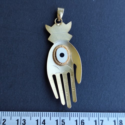 Pendentif dore main - pendentif,