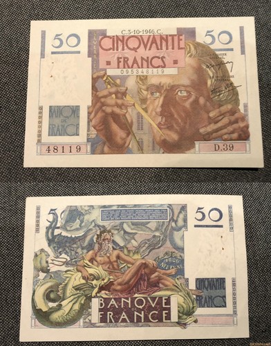 Francs verrier type 1946 - francs,