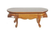 Table Basse Ovale En Noyer