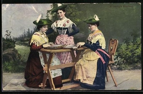 Carte postale femmes - , en
