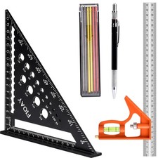 Equerre Menuisier 180MM Règle d'Angle de Combinaison 300MM Equerre Charpentie...