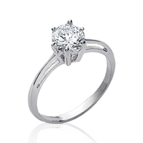 Solitaire femme argent 925 - solitaire,