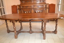 Table Louis XIII Noyer de France massif