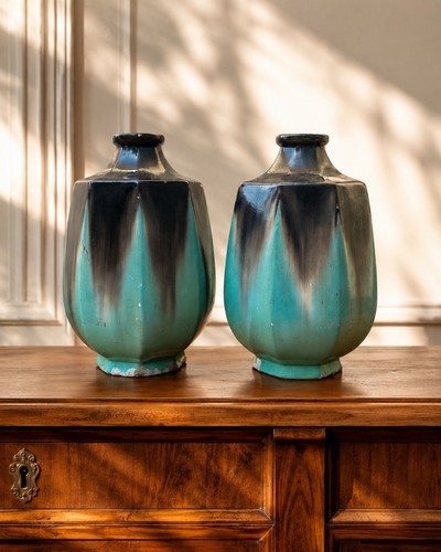 Paire vases art déco en - paire, de