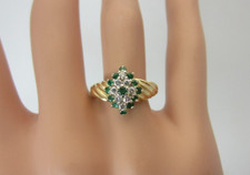 Bague Cluster En Émeraude Et