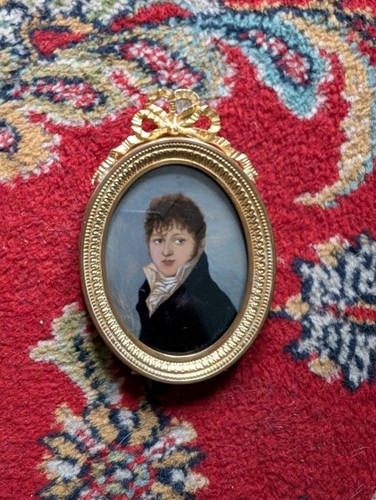 Miniature portrait hommehuile - miniature,